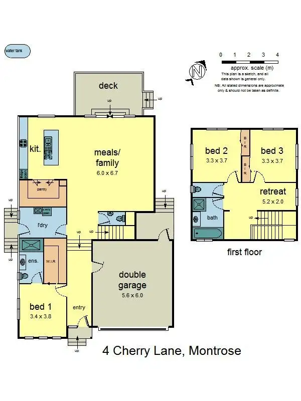 Floorplan of Homely house listing, 4 Cherry Lane, Montrose VIC 3765
