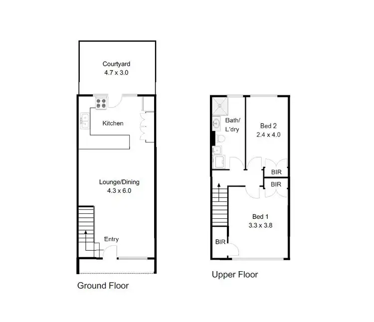 Floorplan of Homely townhouse listing, 8/51-53 Stirling Highway, Nedlands WA 6009