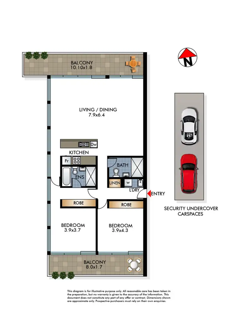 Floorplan of Homely apartment listing, 1501/3 Kings Cross Road, Darlinghurst NSW 2010