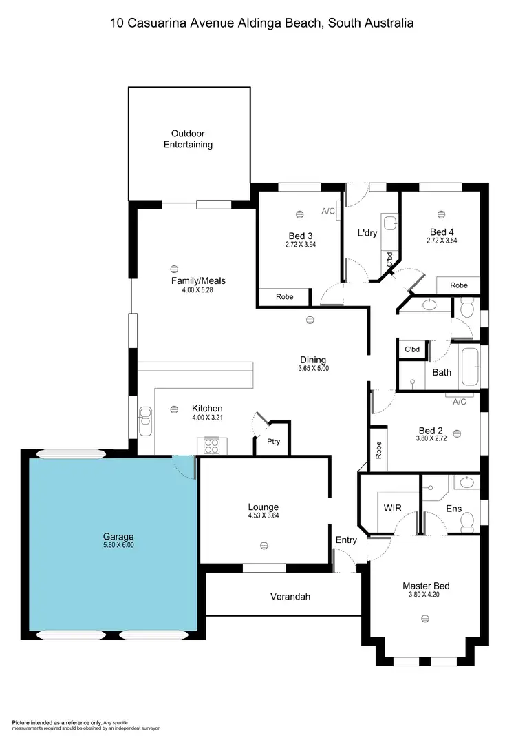 Floorplan of Homely house listing, 10 Casuarina Avenue, Aldinga Beach SA 5173