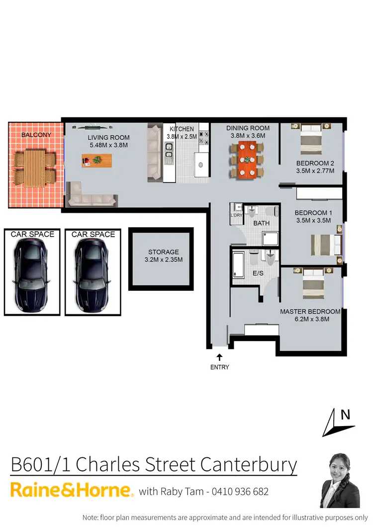 Floorplan of Homely apartment listing, B601/1 Charles Street, Canterbury NSW 2193