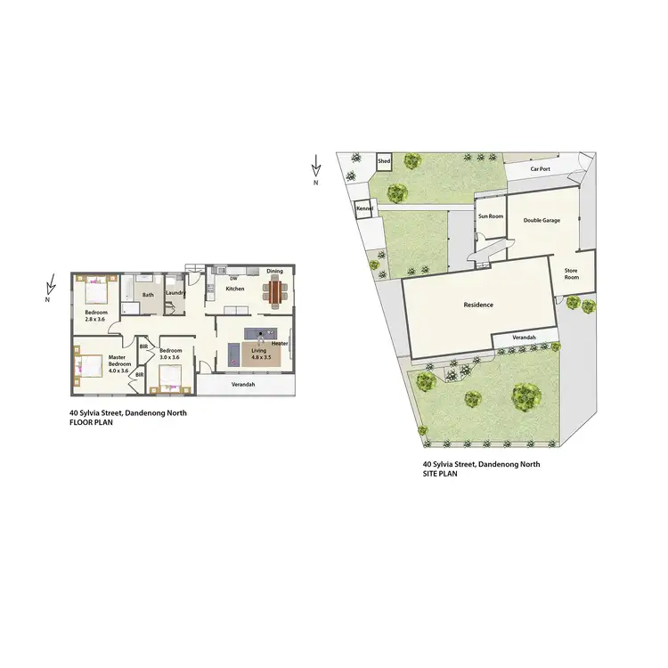 Floorplan of Homely house listing, 40 Sylvia Street, Dandenong North VIC 3175