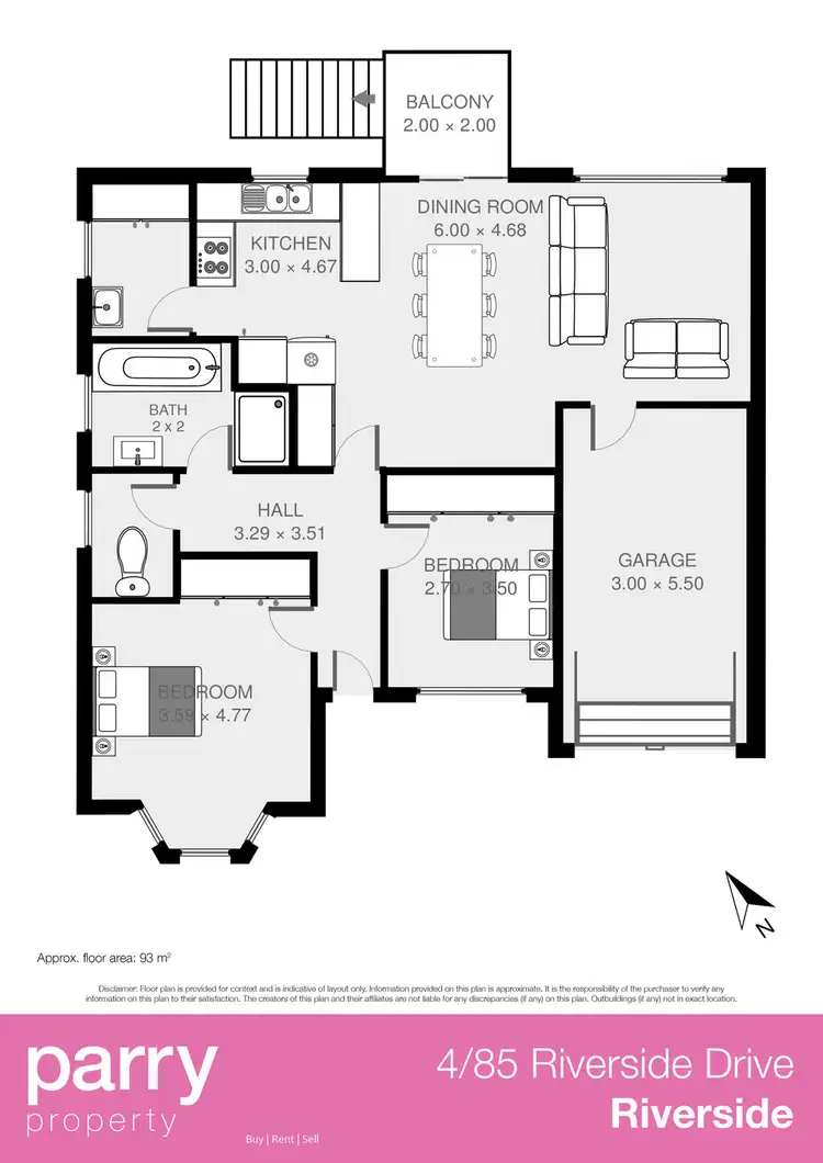 Floorplan of Homely unit listing, 4-85 Riverside Drive, Riverside TAS 7250