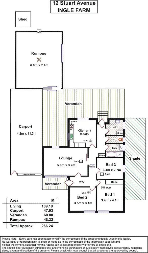 Floorplan of Homely house listing, 12 Stuart Avenue, Ingle Farm SA 5098