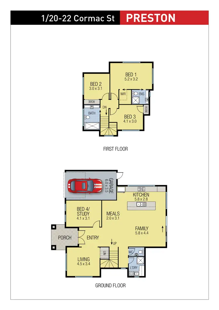 Floorplan of Homely house listing, 1/20-22 Cormac Street, Preston VIC 3072