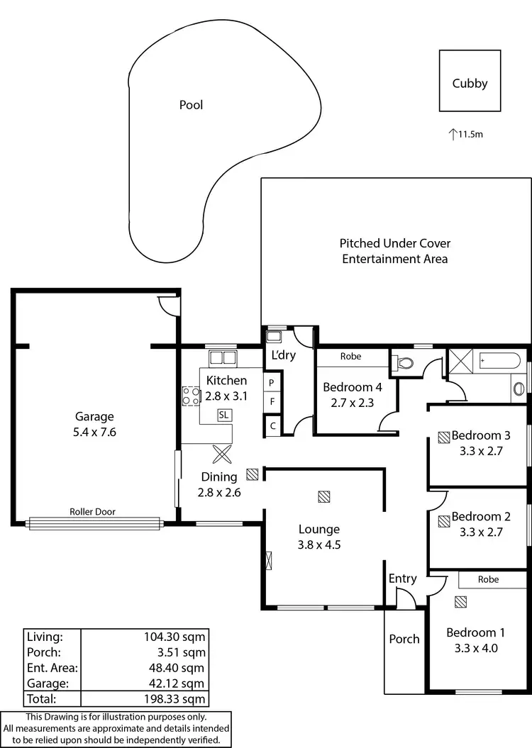 Floorplan of Homely house listing, 14 Bearing Road, Salisbury North SA 5108