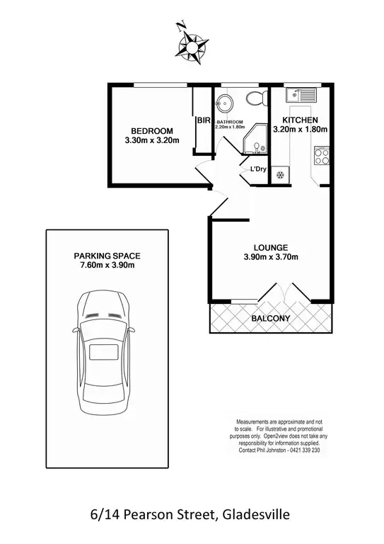 Floorplan of Homely unit listing, 6/14 Pearson Street, Gladesville NSW 2111