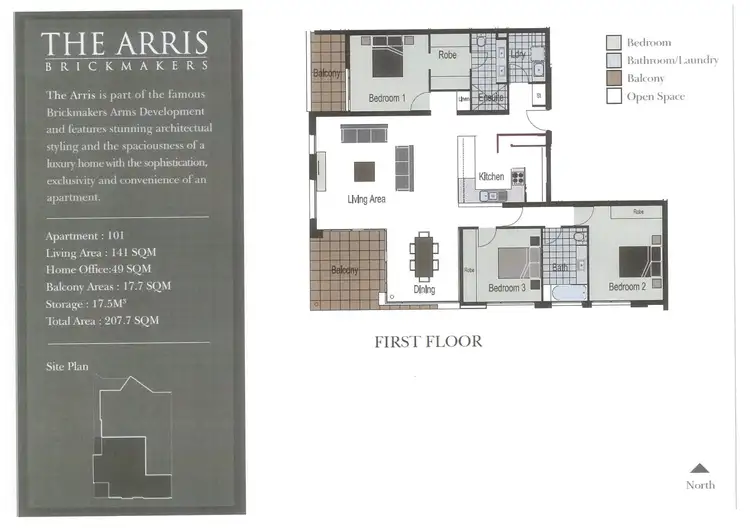 Floorplan of Homely apartment listing, 1B/1028 Mt Alexander Road, Essendon VIC 3040