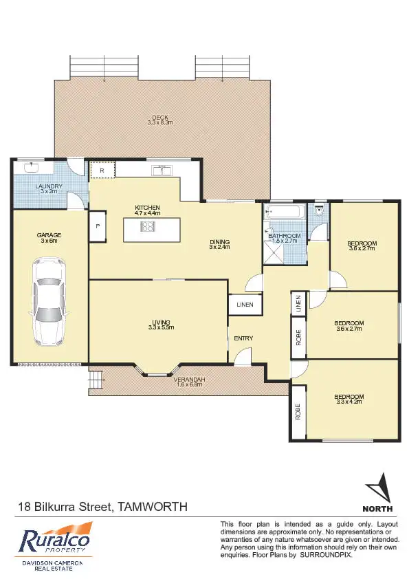 Floorplan of Homely house listing, 18 Bilkurra Street, Tamworth NSW 2340