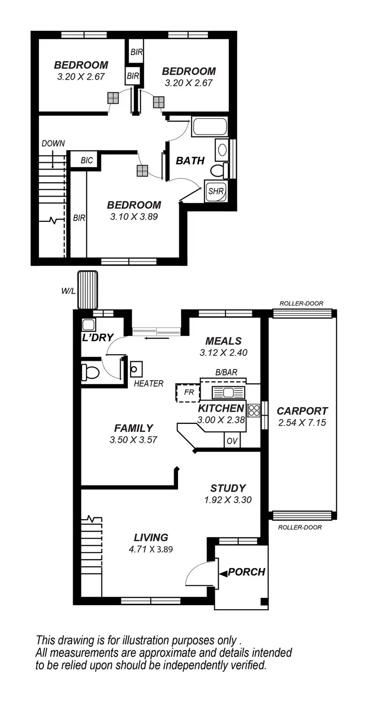 Floorplan of Homely townhouse listing, 3/47 York Avenue, Clovelly Park SA 5042