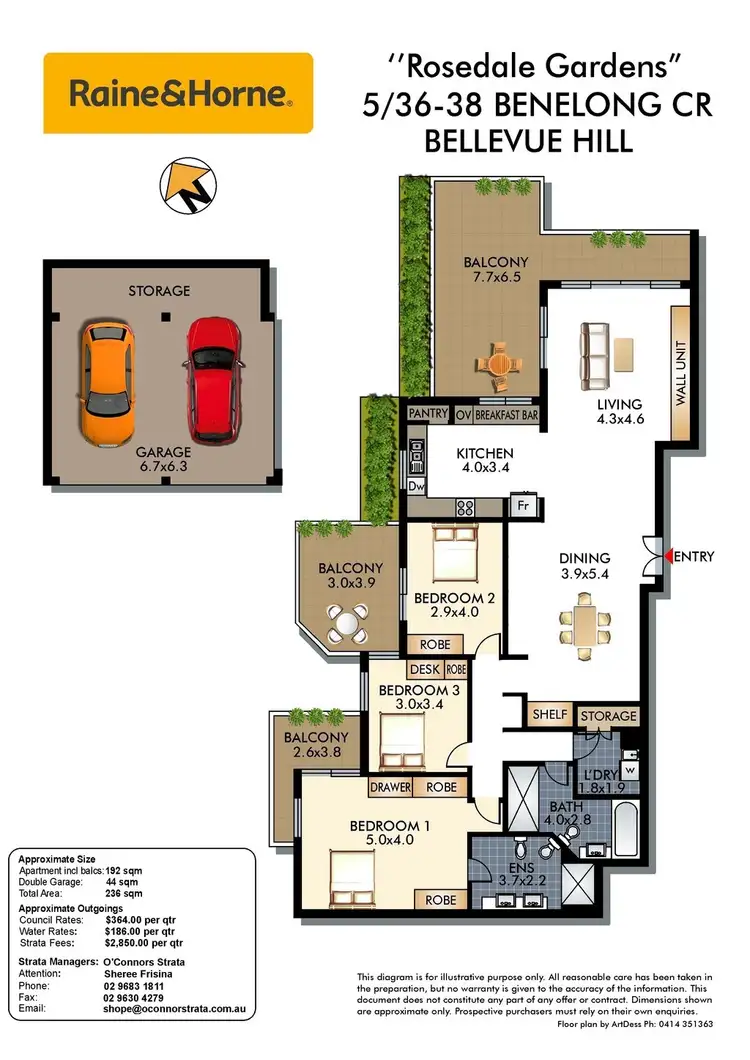 Floorplan of Homely apartment listing, 5/36-38 Benelong Crescent, Bellevue Hill NSW 2023