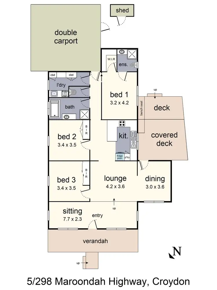 Floorplan of Homely unit listing, 5/298 Maroondah Hwy, Croydon VIC 3136