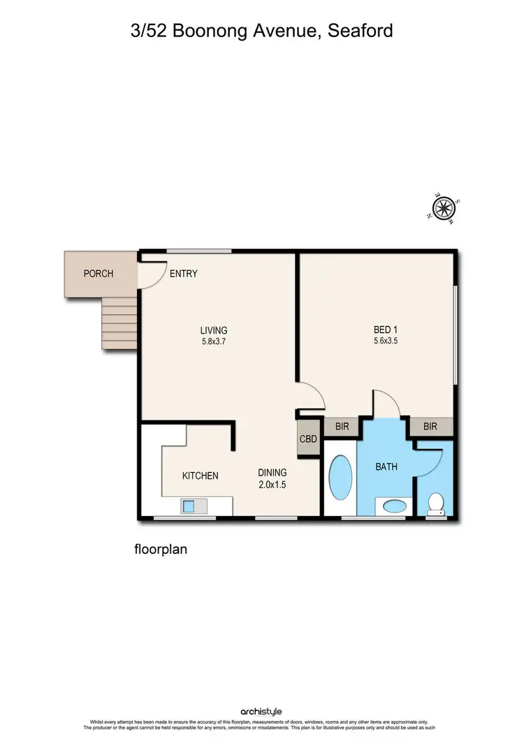 Floorplan of Homely house listing, 3/52 Boonong Avenue, Seaford VIC 3198
