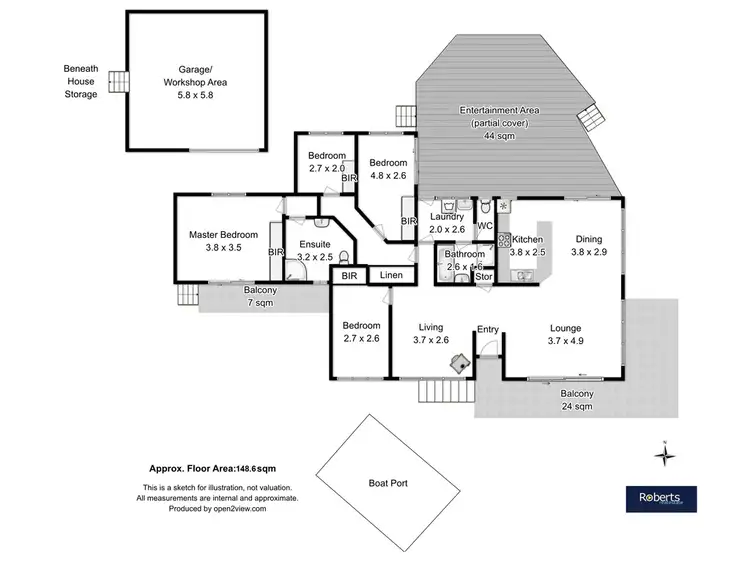 Floorplan of Homely house listing, 5 Taroo Court, Blackmans Bay TAS 7052