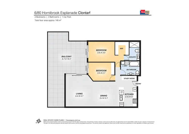 Floorplan of Homely unit listing, 6/80 Hornibrook Esplanade, Clontarf QLD 4019