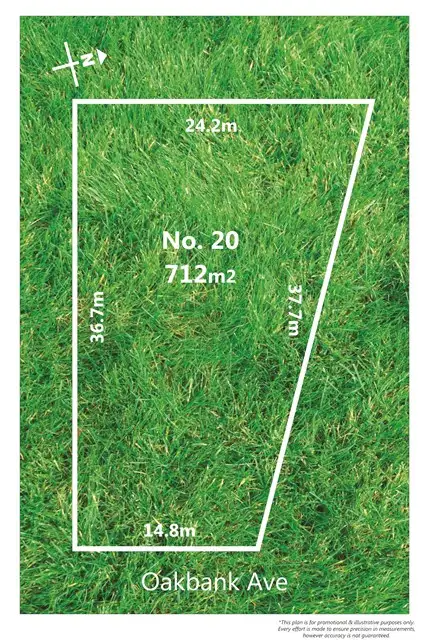 Floorplan of Homely land listing, 20 Oakbank Avenue, Highton VIC 3216