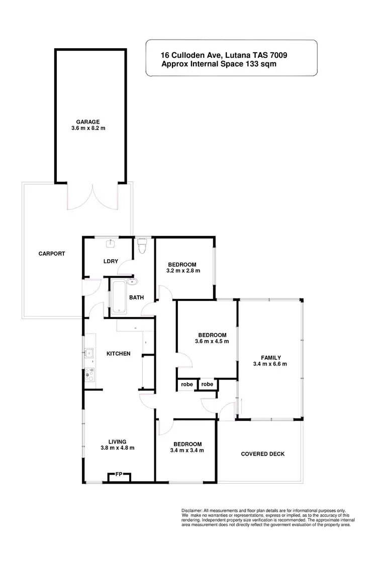 Floorplan of Homely house listing, 16 Culloden Avenue, Lutana TAS 7009