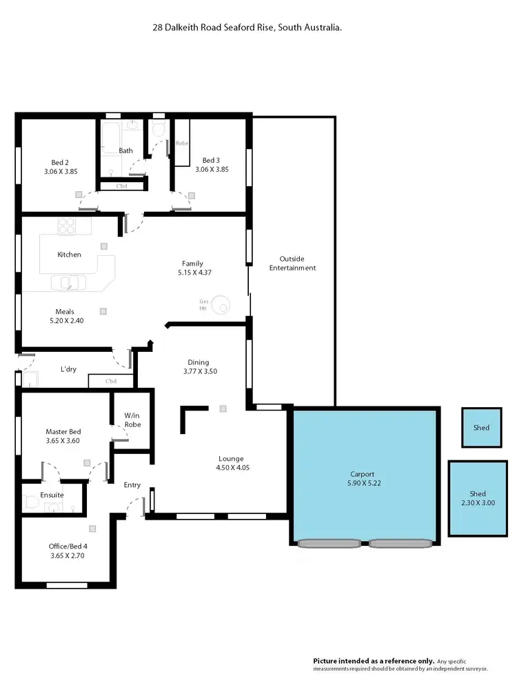 Floorplan of Homely house listing, 28 Dalkeith Road, Seaford Rise SA 5169
