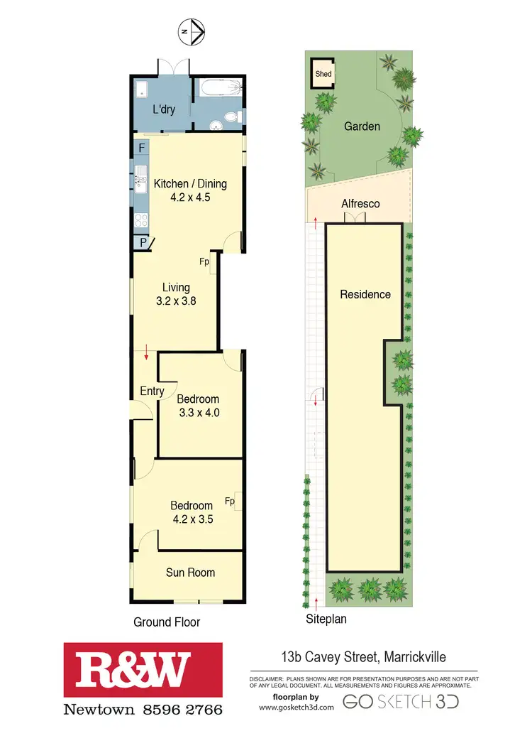Floorplan of Homely house listing, 13B Cavey Street, Marrickville NSW 2204