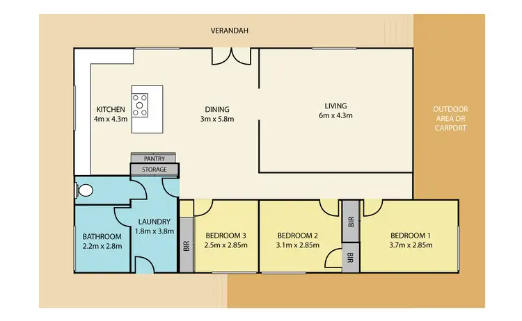Floorplan of Homely house listing, 288 Flagstaff Ridge Road, Linton VIC 3360