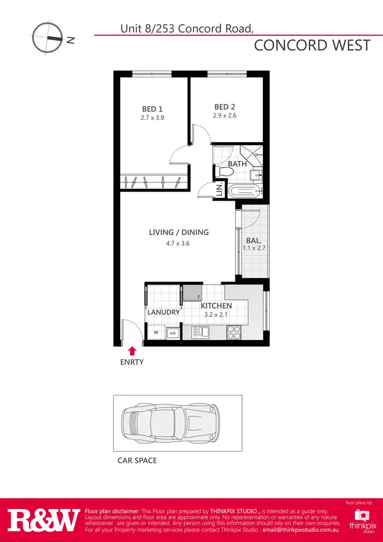 Floorplan of Homely apartment listing, 8/253 CONCORD RD, Concord West NSW 2138