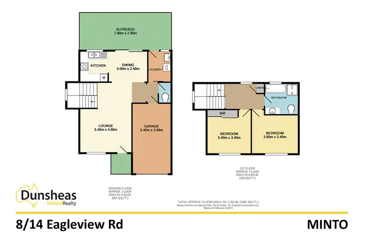 Floorplan of Homely townhouse listing, 8/10-14 Eagleview Road, Minto NSW 2566
