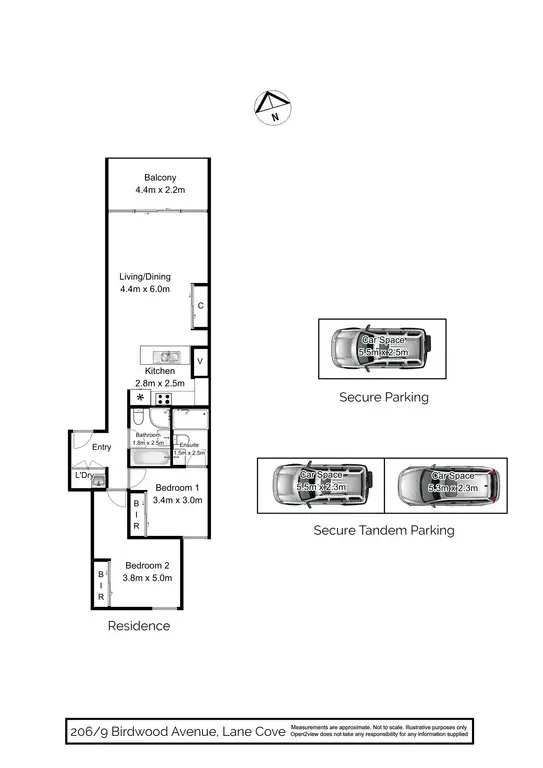 Floorplan of Homely apartment listing, 206/9-13 Birdwood Avenue, Lane Cove NSW 2066