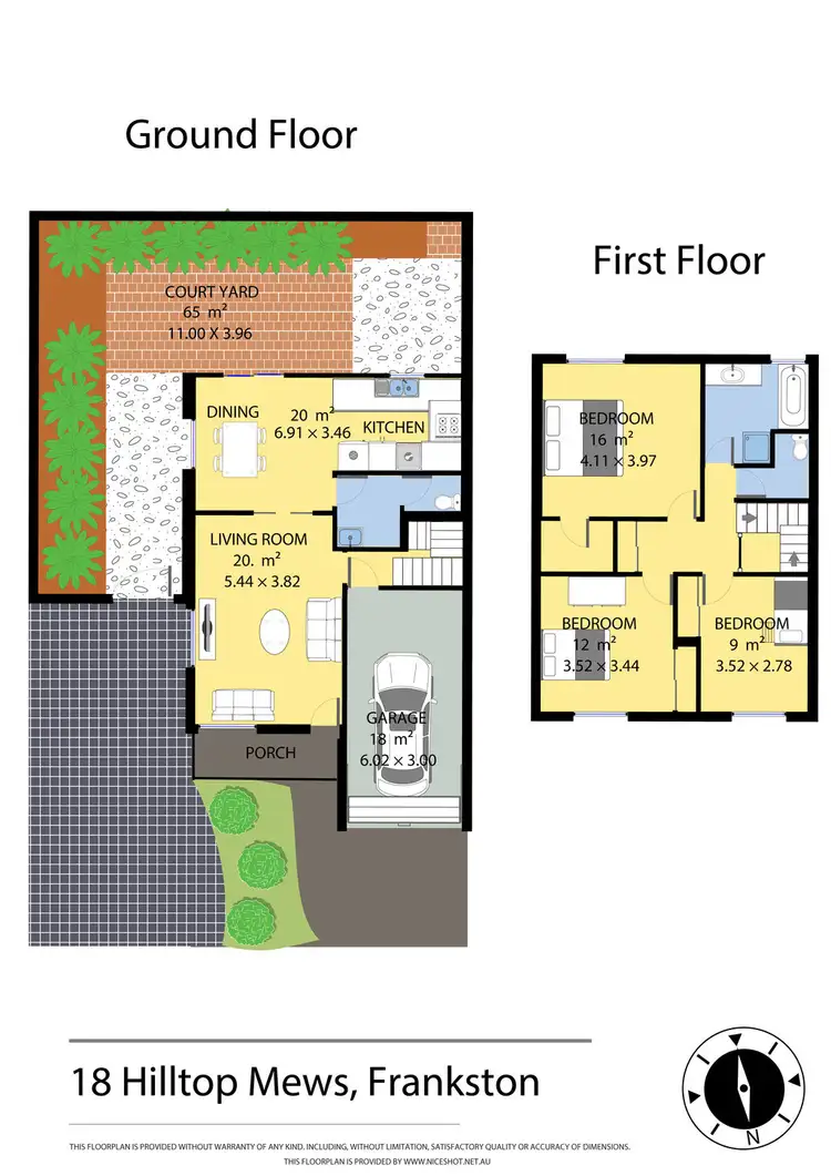 Floorplan of Homely townhouse listing, 18 Hilltop Mews, Frankston VIC 3199