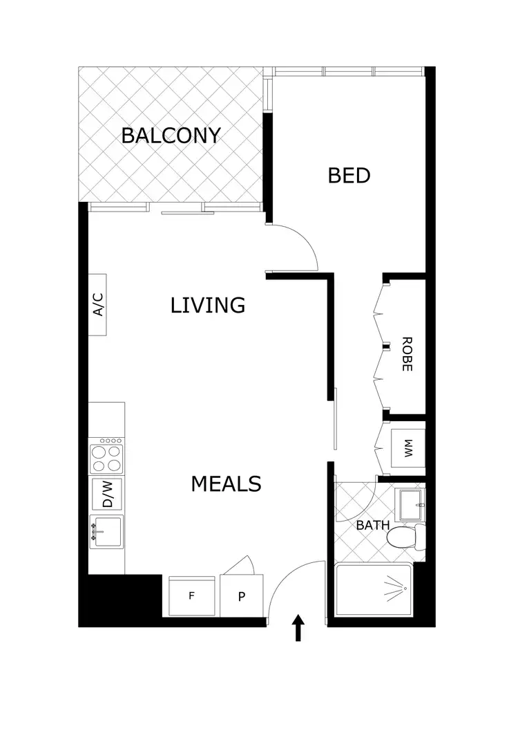 Floorplan of Homely apartment listing, 2112/220 Spencer Street, Melbourne (cbd) VIC 3000