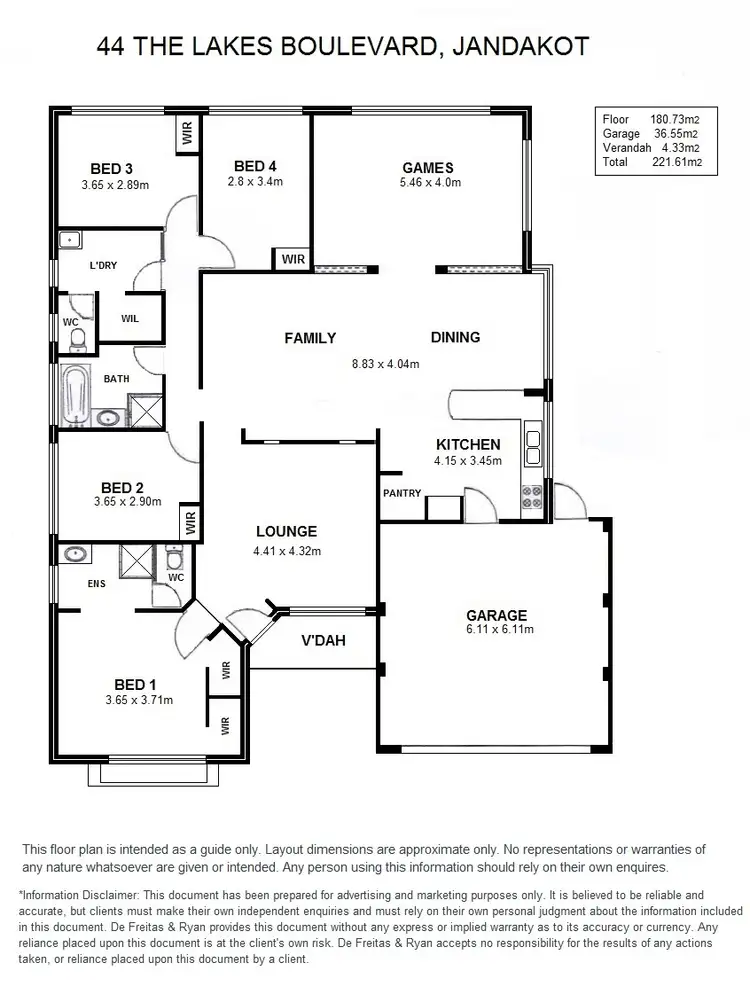 Floorplan of Homely house listing, 44 The Lakes Boulevard, Jandakot WA 6164