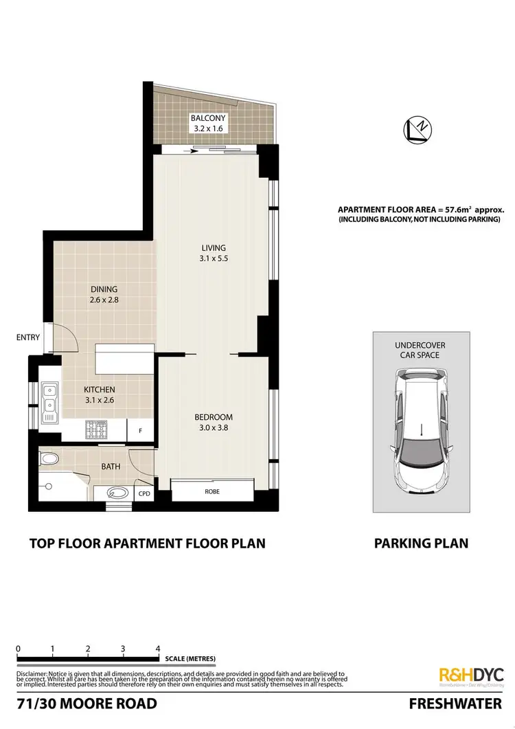 Floorplan of Homely unit listing, 71/30 Moore Road, Freshwater NSW 2096