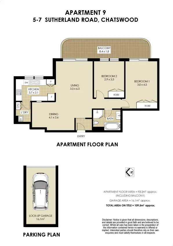 Floorplan of Homely unit listing, 9/5-7 Sutherland Road, Chatswood NSW 2067