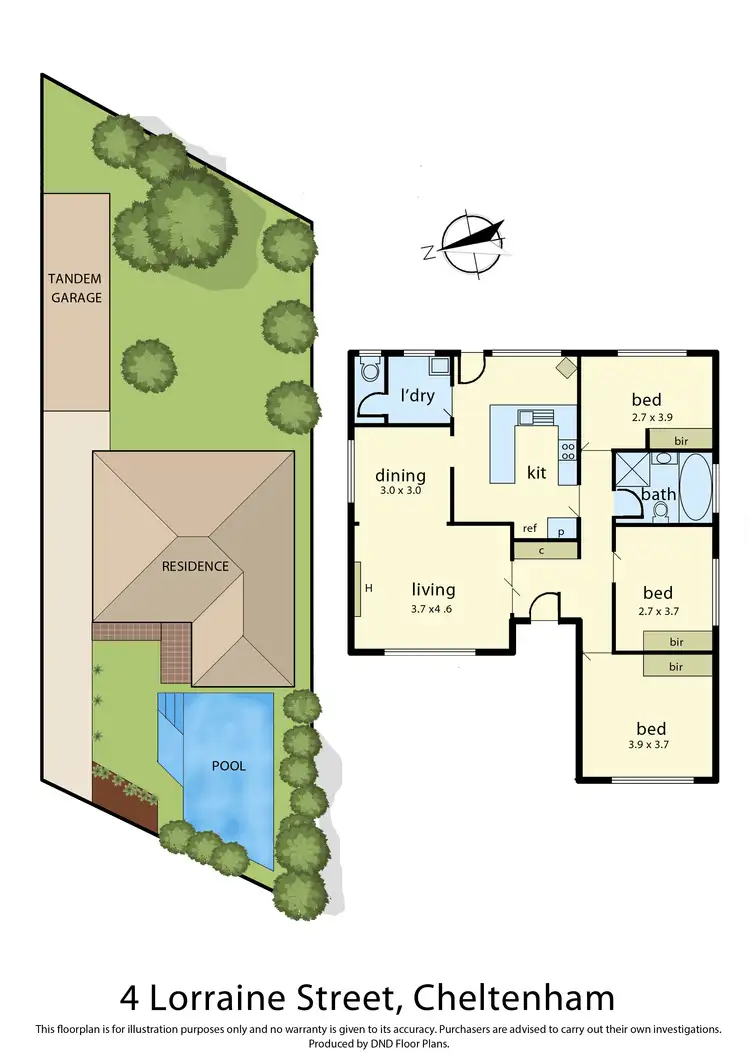 Floorplan of Homely house listing, 4 Lorraine Street, Cheltenham VIC 3192