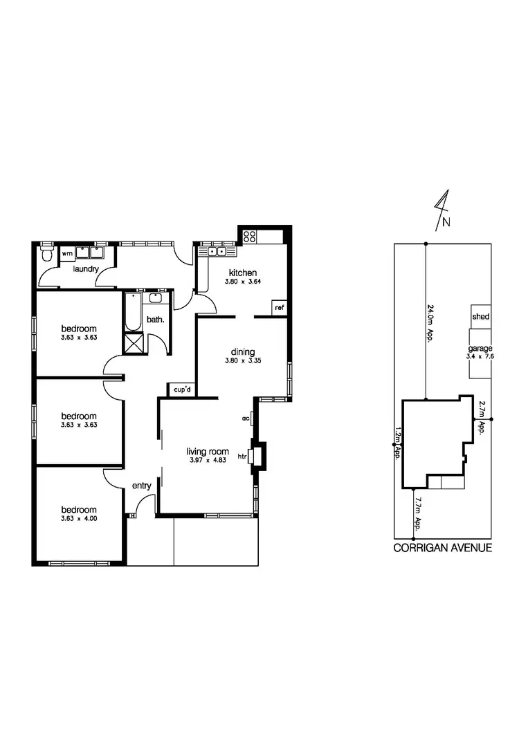 Floorplan of Homely house listing, 6 Corrigan Avenue, Brooklyn VIC 3012