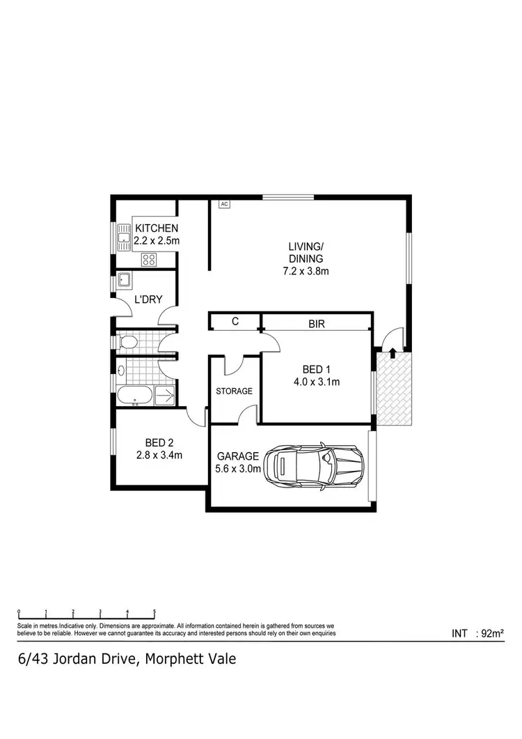 Floorplan of Homely unit listing, 6-43 Jordan Drive, Morphett Vale SA 5162