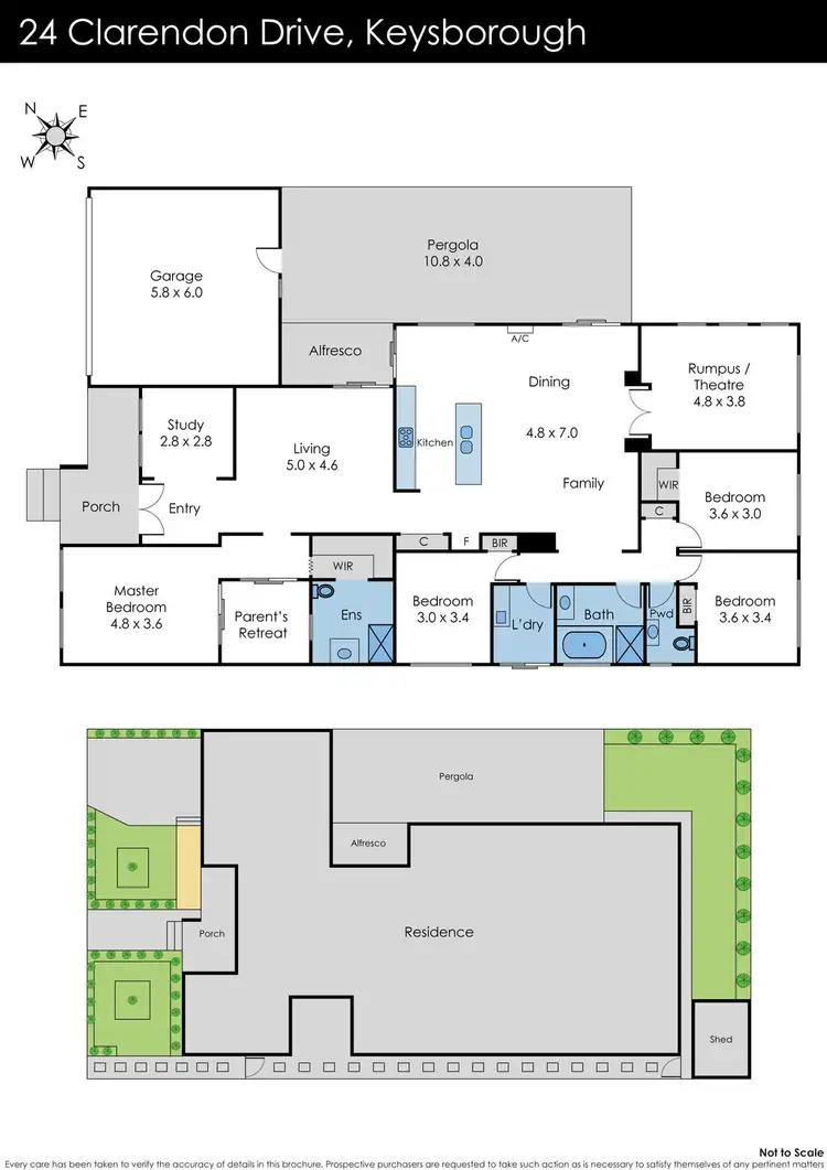 Floorplan of Homely house listing, 24 Clarendon Drive, Keysborough VIC 3173