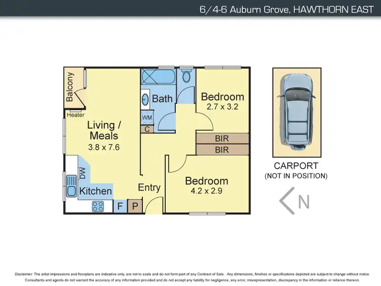 Floorplan of Homely apartment listing, 6/4-6 Auburn Grove, Hawthorn East VIC 3123