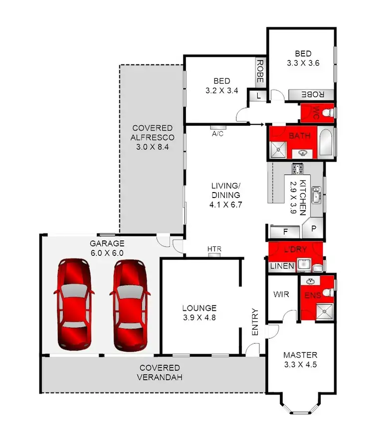 Floorplan of Homely house listing, 21 Adriatic Court, Norlane VIC 3214