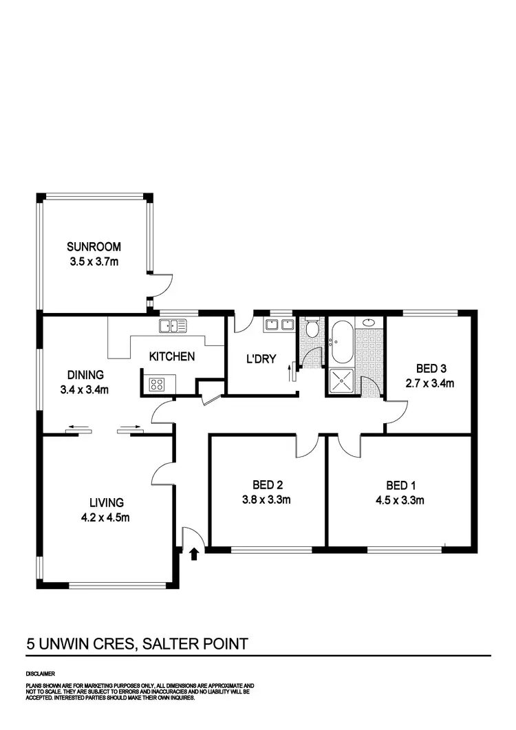 Floorplan of Homely house listing, 5 Unwin Crescent, Salter Point WA 6152
