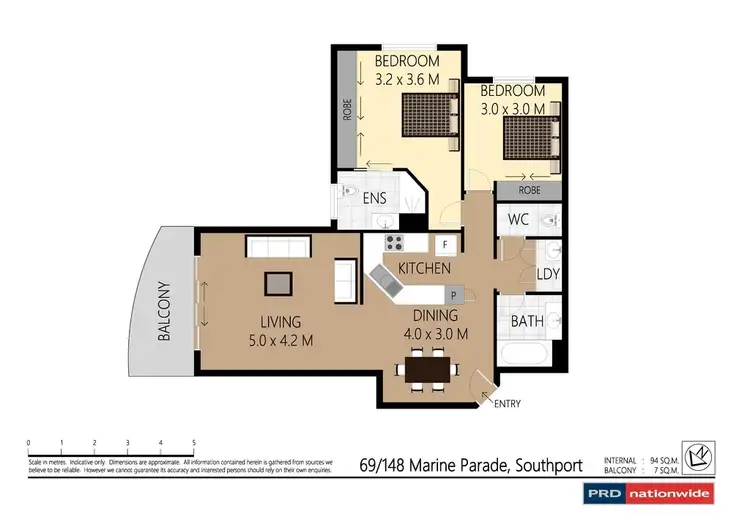 Floorplan of Homely unit listing, 69/148 Marine Parade, Southport QLD 4215