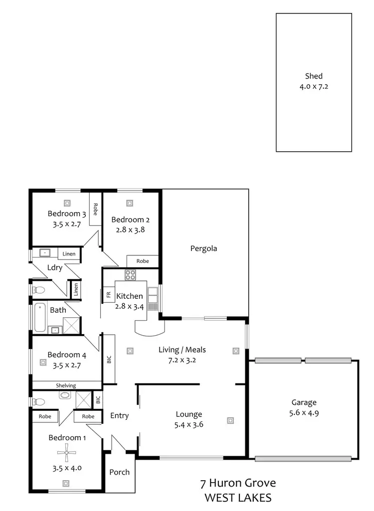 Floorplan of Homely house listing, 7 Huron Grove, West Lakes SA 5021