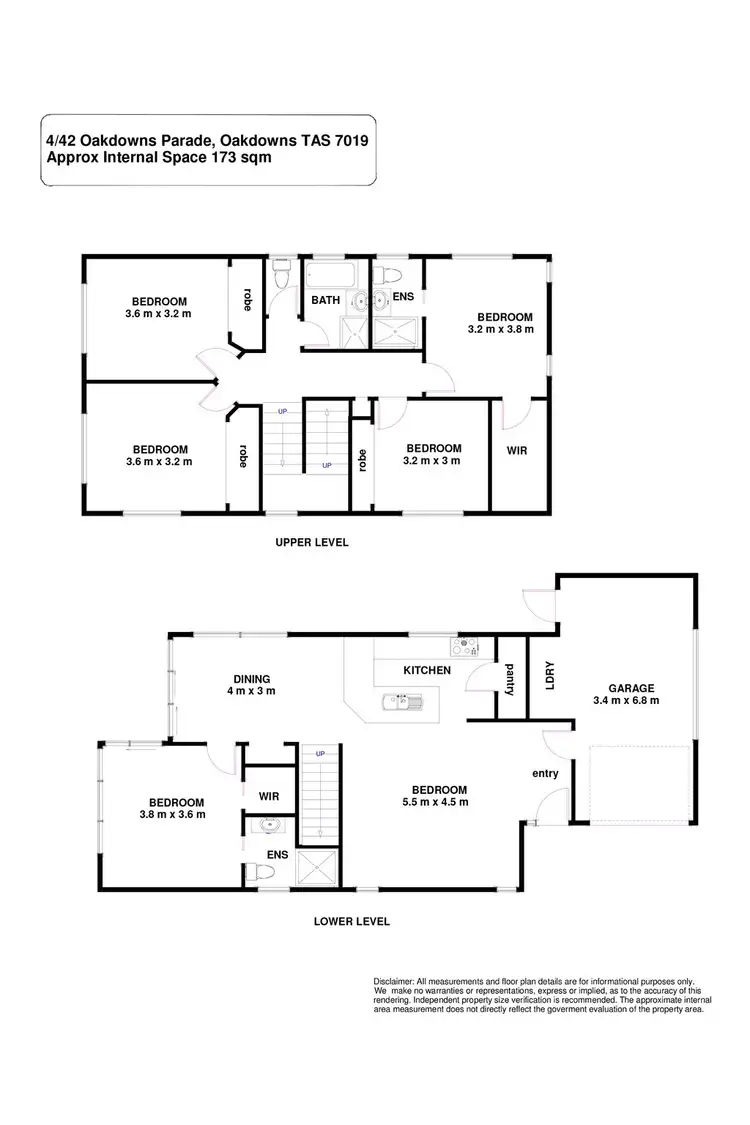 Floorplan of Homely townhouse listing, Unit 4 42 Oakdowns Parade, Oakdowns TAS 7019