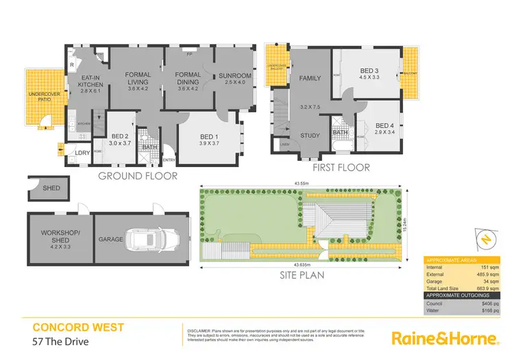 Floorplan of Homely house listing, 57 The Drive, Concord West NSW 2138