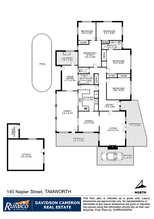 Floorplan of Homely house listing, 140 Napier Street, Tamworth NSW 2340