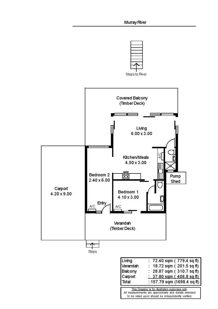 Floorplan of Homely house listing, 18 Riverside Drive, Big Bend SA 5238