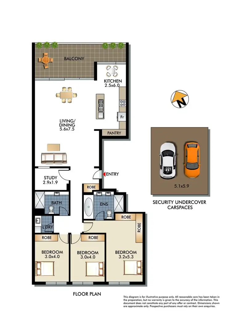 Floorplan of Homely apartment listing, 19/1 Bayside Terrace, Cabarita NSW 2137