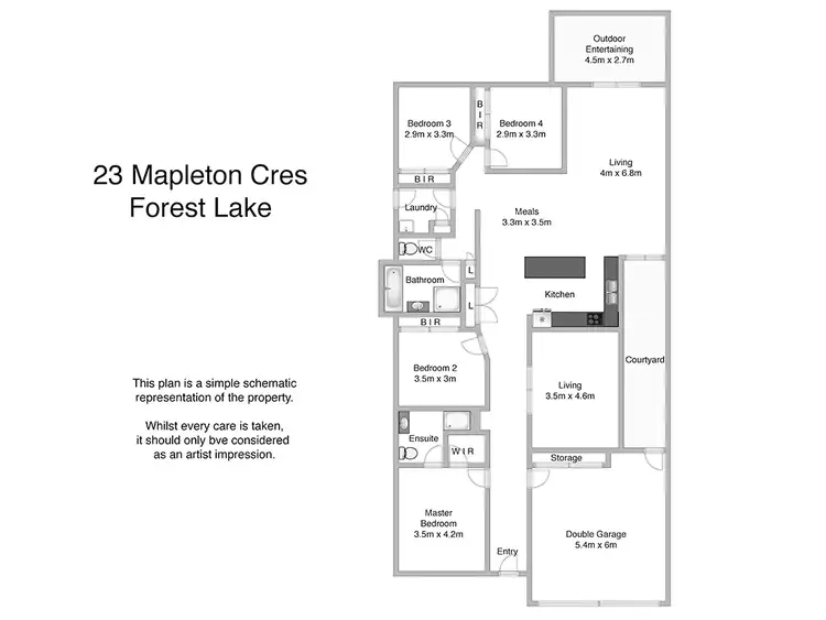 Floorplan of Homely house listing, 23 Mapleton Crescent, Forest Lake QLD 4078