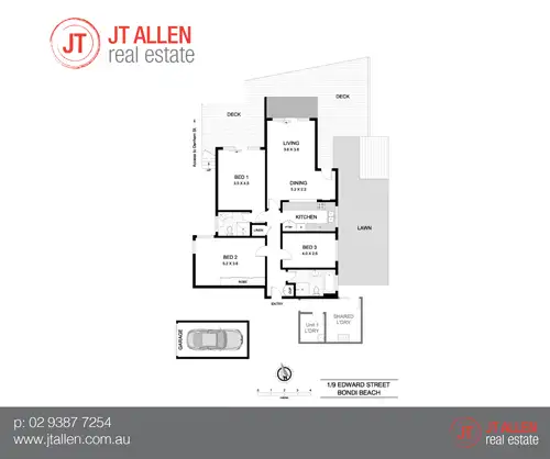 Floorplan of Homely apartment listing, 1/9 Edward Street, Bondi Beach NSW 2026