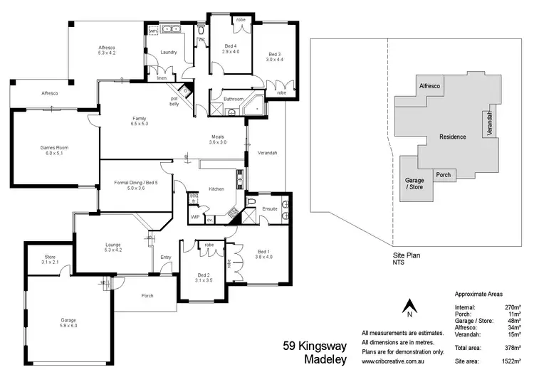 Floorplan of Homely house listing, 59 Kingsway, Madeley WA 6065