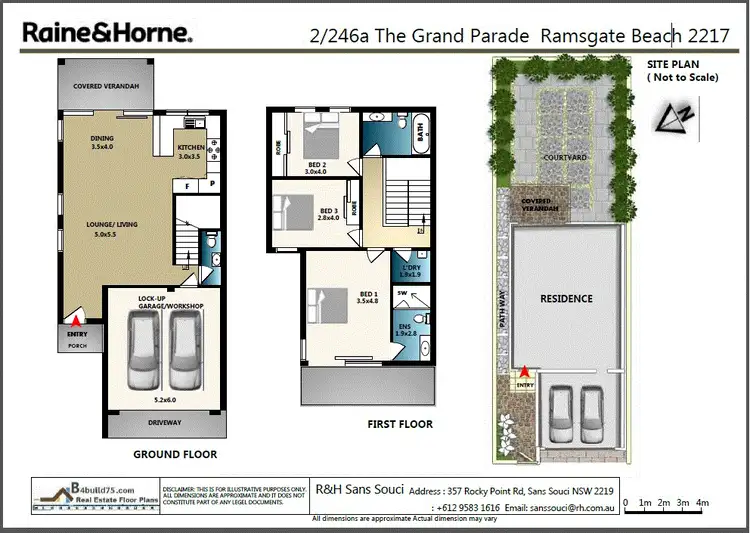 Floorplan of Homely semi-detached listing, 2/246A The Grand Parade, Ramsgate Beach NSW 2217